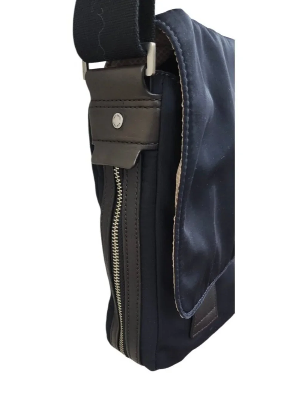 Jack Spade New York Navy Nylon Messenger Bag Crossbody Laptop Travel Work